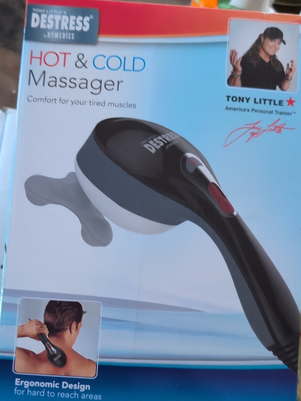 NIB Hot & Cold Massager By Tony Little (HoMedics), 9 Attachments + Travel Bag
